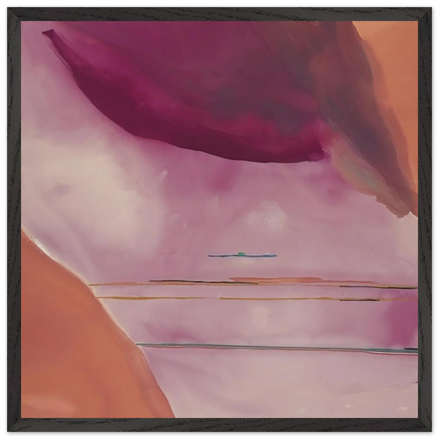 Helen Frankenthaler - Pendulum - 1972 Wall art - 20x25 cm / 8x10 Inches - Premium Wooden Framed Poster With Fine Art Paper - Wood frame