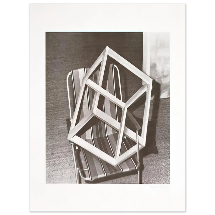 Gerhard Richter - CUBE ON LAWNCHAIR  75x100 cm / 30x40inches Fine Art Poster