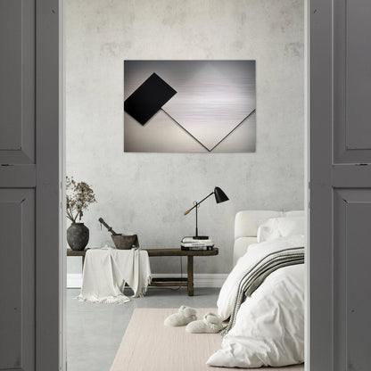 White Black - Ellsworth Kelly Brushed Aluminum Print - 70x100 cm / 28x40 inches | Ellsworth Kelly Aluminum Print | Ellsworth Kelly Prints