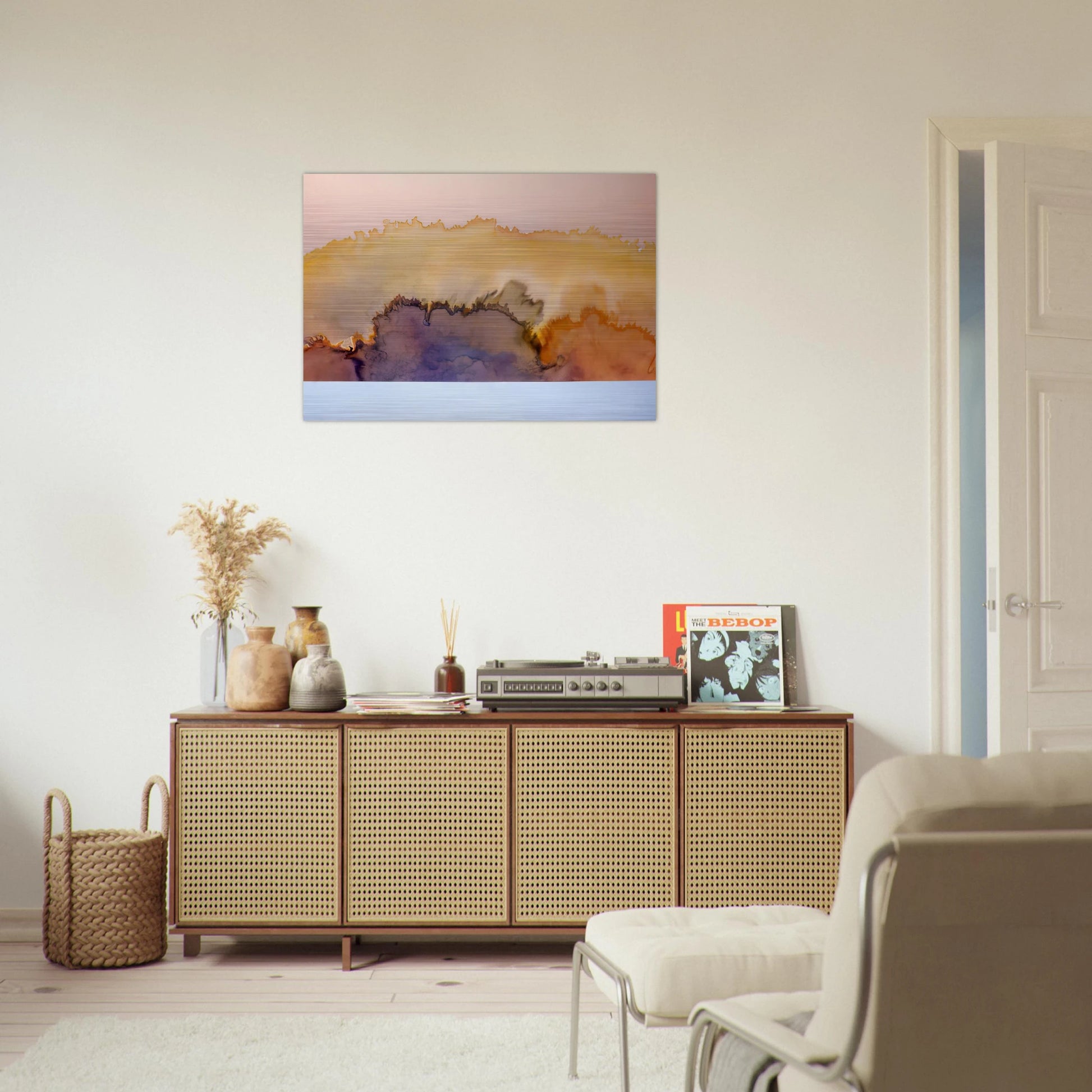 House by the Ocean - 1978 - Ronnie Landfield Brushed Aluminum Print - 70x100 cm / 28x40 inches | Ronnie Landfield Aluminum Print | Ronnie Landfield Prints