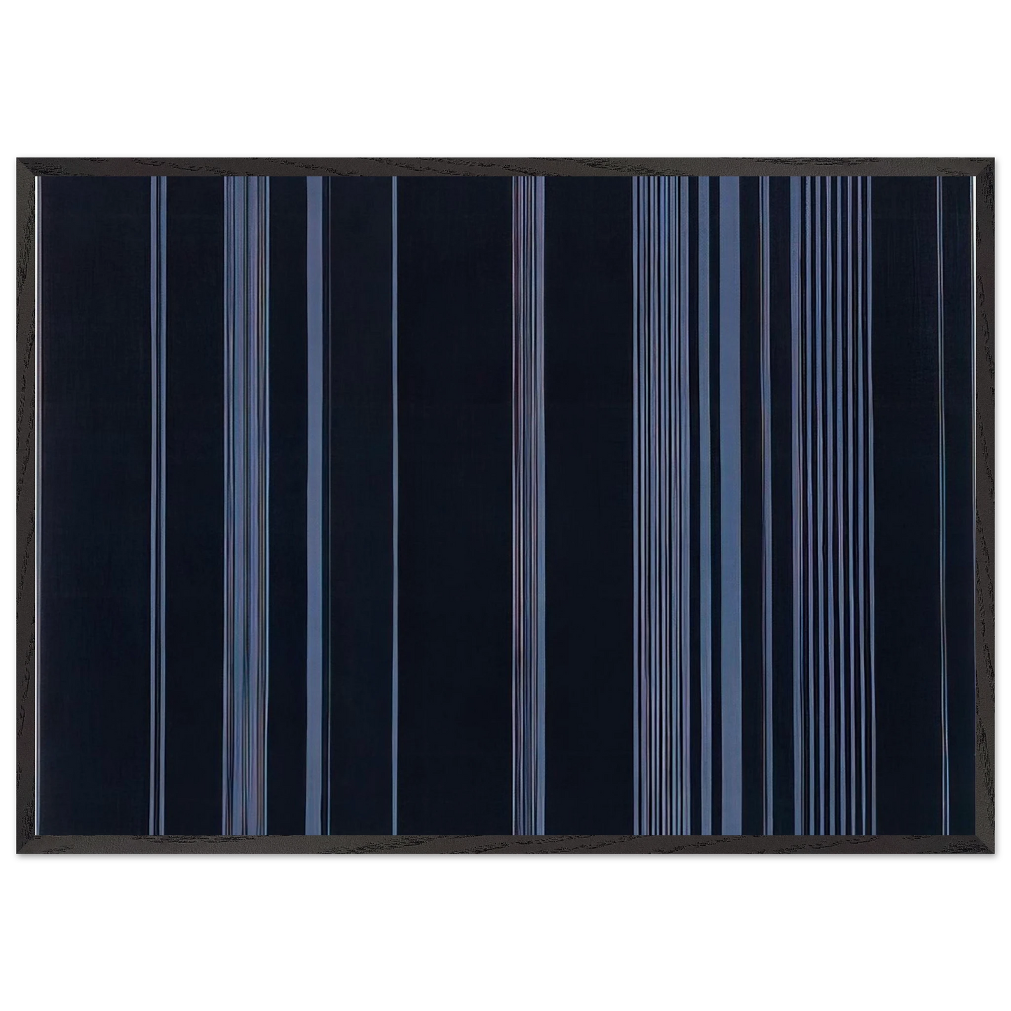 Night Patrol - 1975 - Gene Davis 70x100 cm / 28x40 inches Framed Art Print – Black Wooden Frame