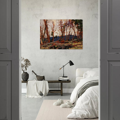 BURNT COUNTRY EVENING SKETCH FOR BURNT LAND 1914 - Tom Thomson Brushed Aluminum Print - 70x100 cm / 28x40 inches | Tom Thomson Aluminum Print | Tom Thomson Prints
