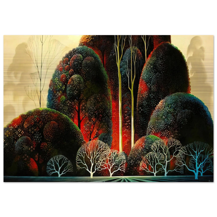 California Orchid - Eyvind Earle Brushed Aluminum Print - 70x100 cm / 28x40 inches | Eyvind Earle Aluminum Print | Eyvind Earle Prints