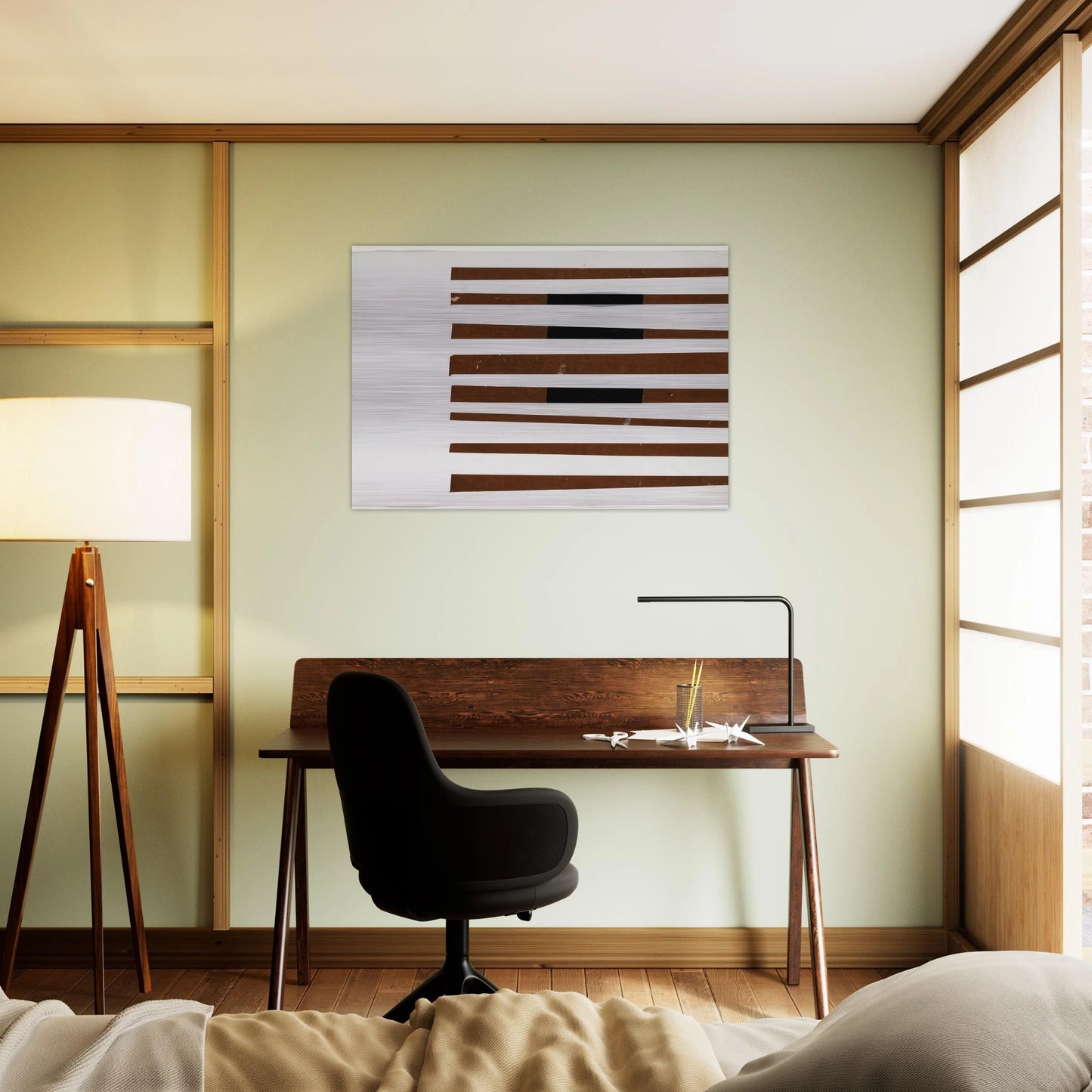 Black, Brown, White - Ellsworth Kelly Brushed Aluminum Print - 70x100 cm / 28x40 inches | Ellsworth Kelly Aluminum Print | Ellsworth Kelly Prints