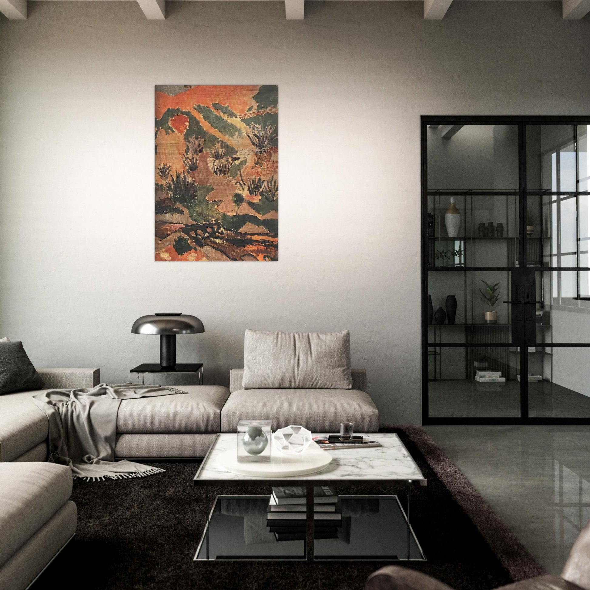 LANDSCAPE WITH BROOK BROOK WITH ALOES 1907 - Henri Matisse Brushed Aluminum Print - 70x100 cm / 28x40 inches | Henri Matisse Aluminum Print | Henri Matisse Prints