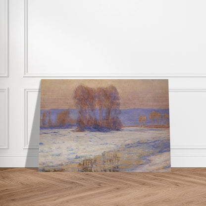 The Seine at Bennecourt, Winter - claude monet Brushed Aluminum Print - 70x100 cm / 28x40 inches | claude monet Aluminum Print | claude monet Prints