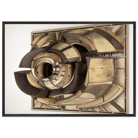 UNTITLED 1962 N1 - Lee Bontecou 70x100 cm / 28x40 inches Framed Art Print – Black Wooden Frame