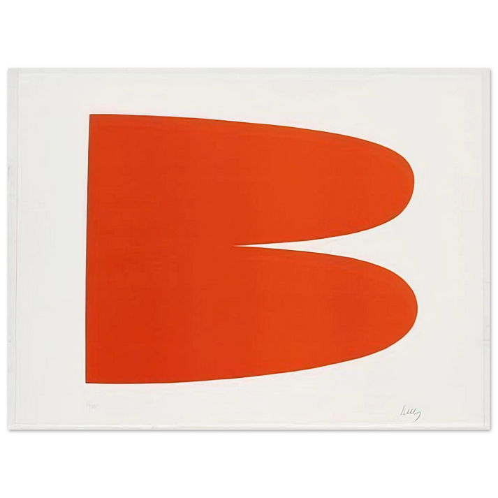Ellsworth Kelly - Red-Orange from the Suite of Twenty-Seven Color Lithographs  75x100 cm / 30x40inches Fine Art Poster