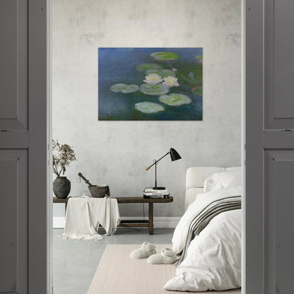 Water Lilies, Evening Effect - claude monet Brushed Aluminum Print - 70x100 cm / 28x40 inches | claude monet Aluminum Print | claude monet Prints