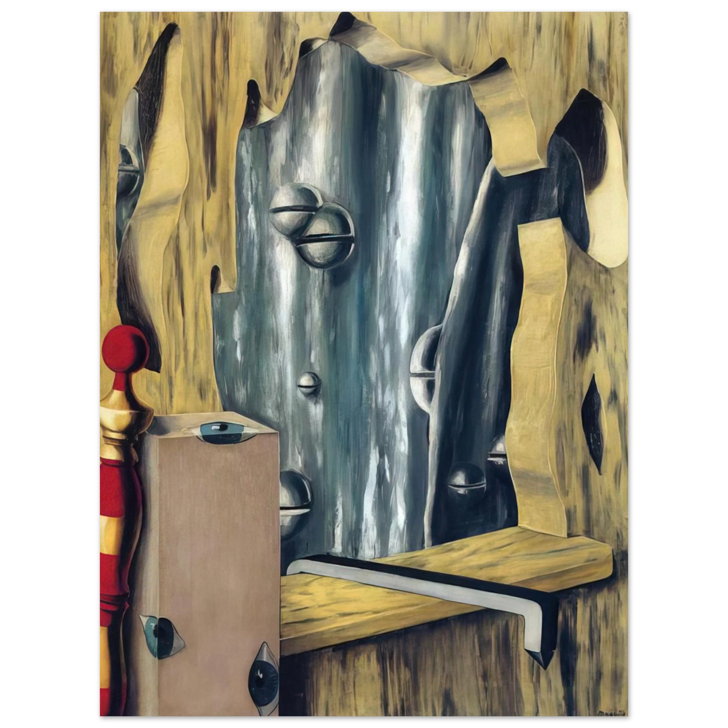 Rene Magritte - THE SILVER GAP 1926  75x100 cm / 30x40inches Fine Art Poster