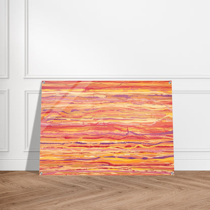 All Over Pour Painting - 1969 - Ronnie Landfield Acrylic Print - 70x100 cm / 28x40″ inches | Ronnie Landfield Wall Art | Ronnie Landfield Prints