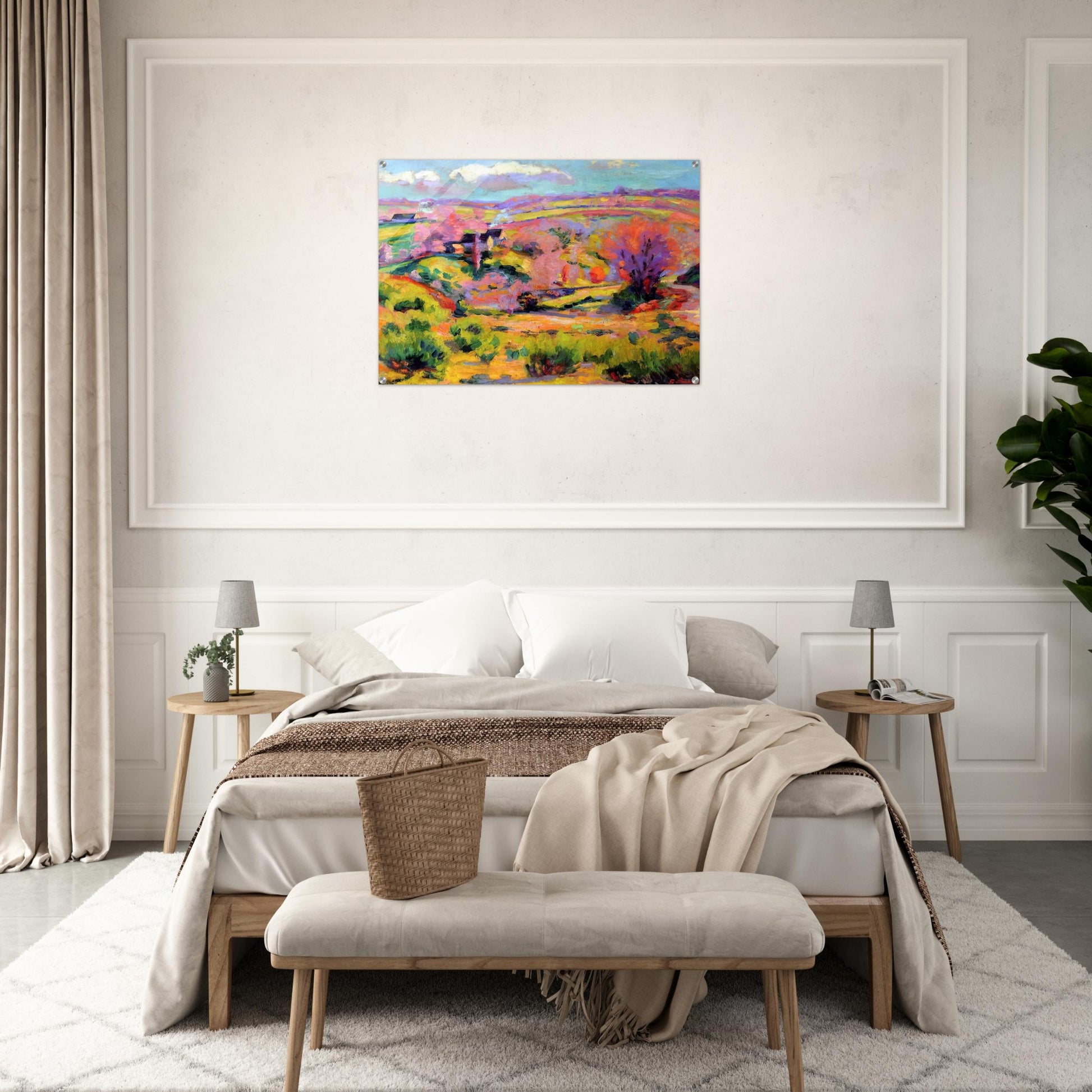 Landscape of Creuse at spring - Fauvism - Armand Guillaumin Acrylic Print - 70x100 cm / 28x40″ inches | Armand Guillaumin Wall Art | Armand Guillaumin Prints