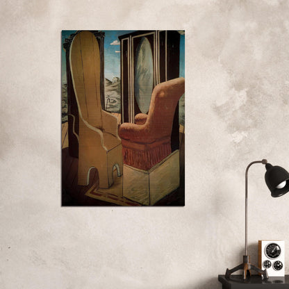 FURNITURE IN THE VALLEY - Giorgio de Chirico Brushed Aluminum Print - 70x100 cm / 28x40 inches | Giorgio de Chirico Aluminum Print | Giorgio de Chirico Prints