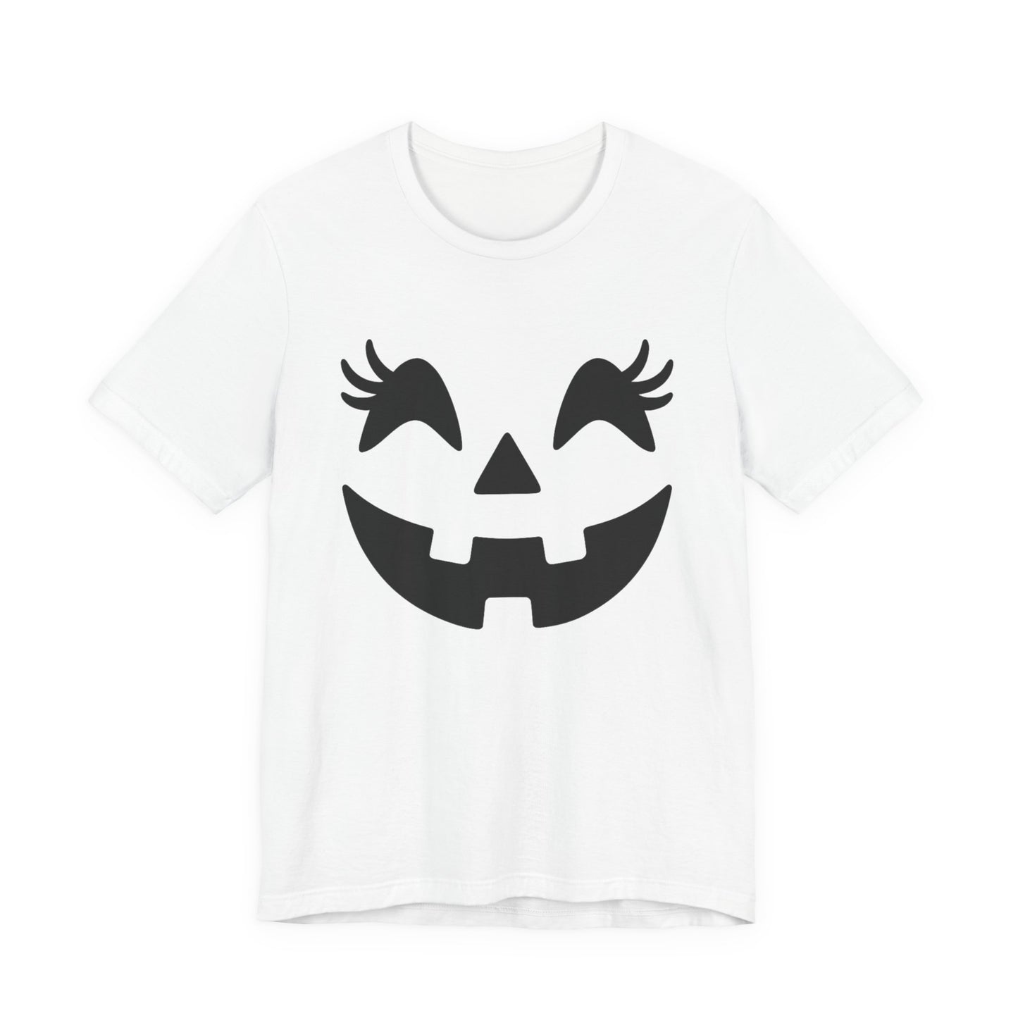 Jack-o'-lantern Gezicht Pompoen Wimpers Halloween Vrouwen Meisjes T-Shirt
