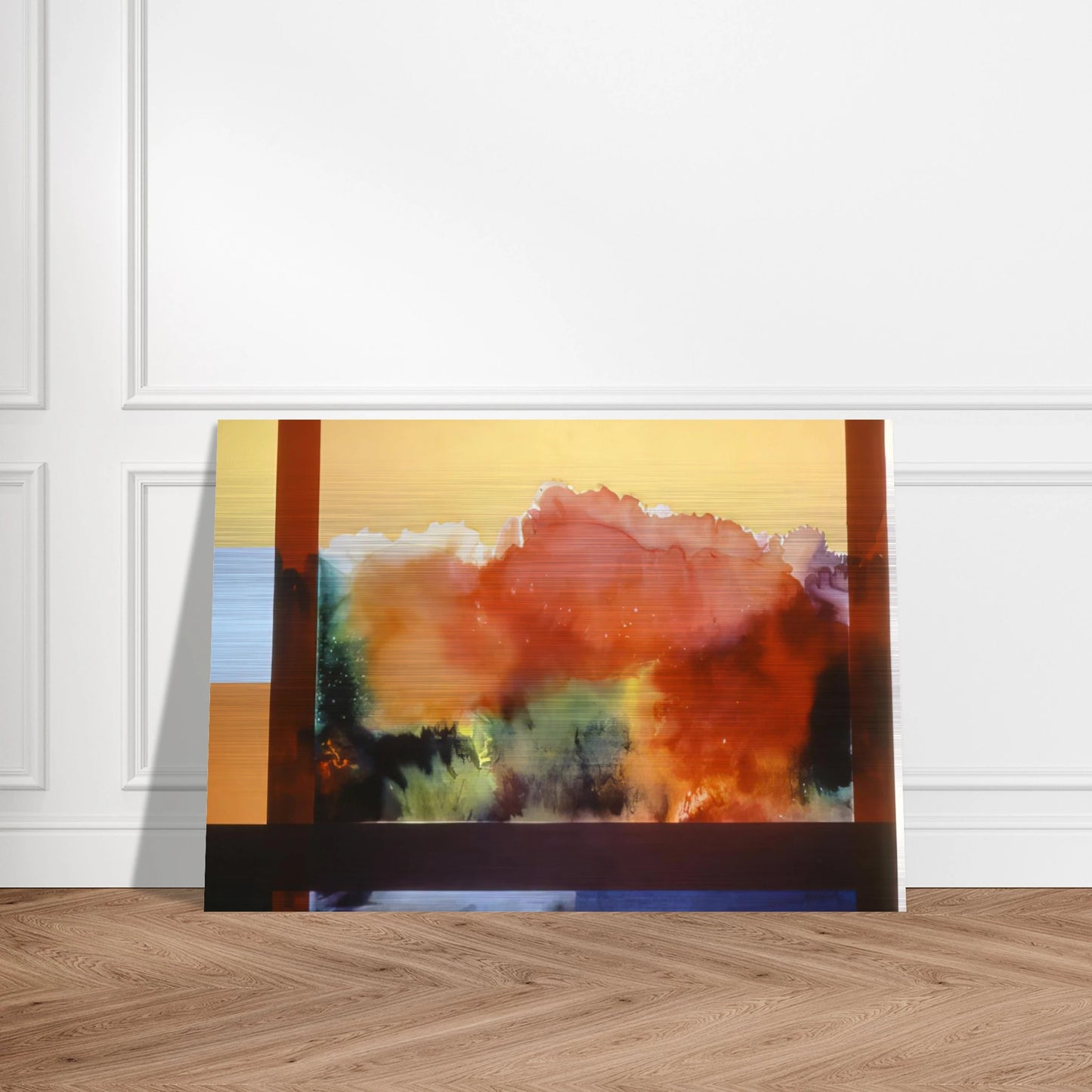 For The Gypsy and His Daughter - 1985 - Ronnie Landfield Brushed Aluminum Print - 70x100 cm / 28x40 inches | Ronnie Landfield Aluminum Print | Ronnie Landfield Prints