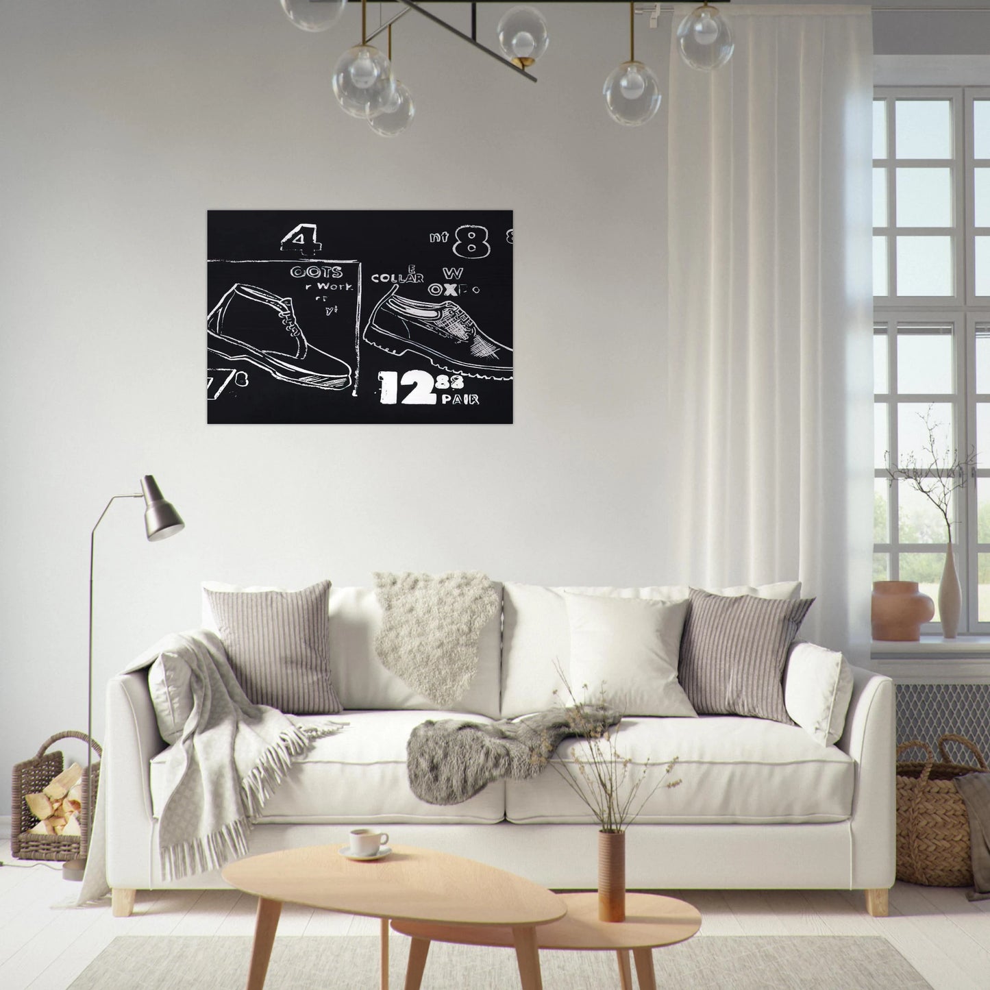 Work Boots - Andy Warhol Brushed Aluminum Print - 70x100 cm / 28x40 inches | Andy Warhol Aluminum Print | Andy Warhol Prints