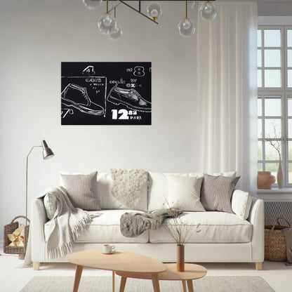 Work Boots - Andy Warhol Brushed Aluminum Print - 70x100 cm / 28x40 inches | Andy Warhol Aluminum Print | Andy Warhol Prints