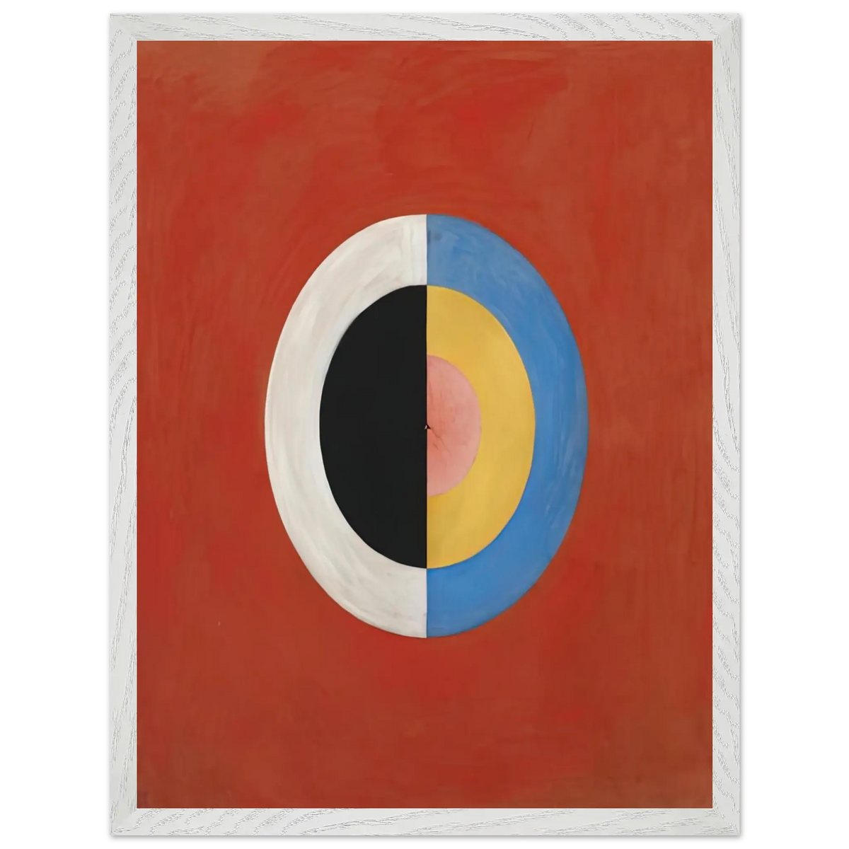 Hilma af Klint - THE SWAN NO 17 1915 0 Wall art - 20x25 cm / 8x10 Inches - Premium Wooden Framed Poster With Fine Art Paper - Wood frame