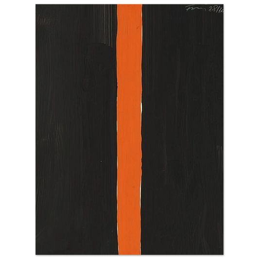 Gunther Forg - Untitled Black and Orange - 1988  75x100 cm / 30x40inches Fine Art Poster