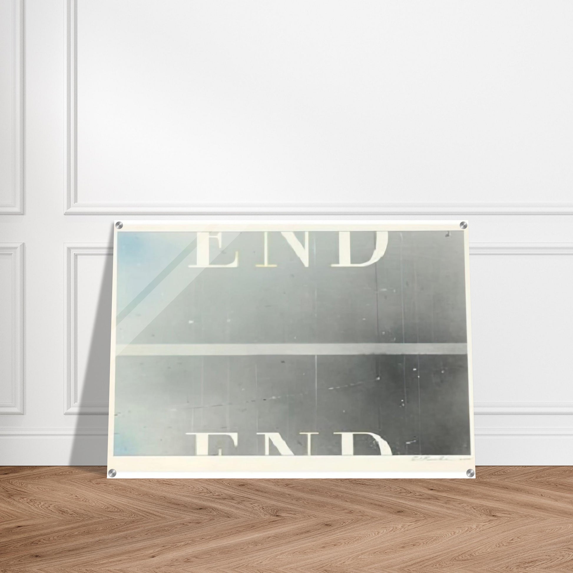 THE END 53 - Edward Ruscha Acrylic Print - 70x100 cm / 28x40″ inches