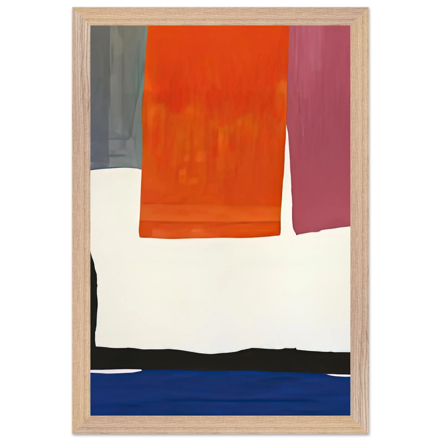 Helen Frankenthaler - The Human Edge, 1967- Wall Art - 30x40 cm / 12x16 inches - Premium Wooden Framed Poster With Fine Art Paper-canvas - White frame
