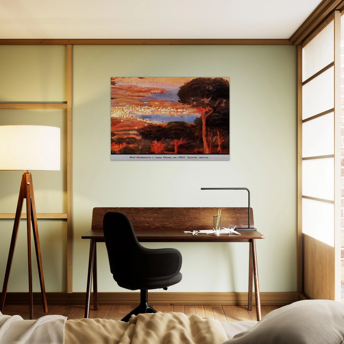 VIEW OF CADAQU%C3%A9S FROM MOUNT PANI - Salvador Dali Brushed Aluminum Print - 70x100 cm / 28x40 inches | Salvador Dali Aluminum Print | Salvador Dali Prints