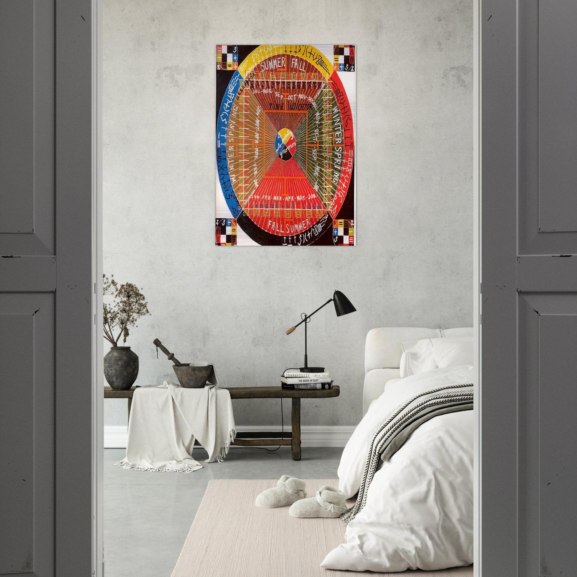 The Sun Rises Twice, Per 3, Per 4 - 1973 - Alfred Jensen Brushed Aluminum Print - 70x100 cm / 28x40 inches | Alfred Jensen Aluminum Print | Alfred Jensen Prints