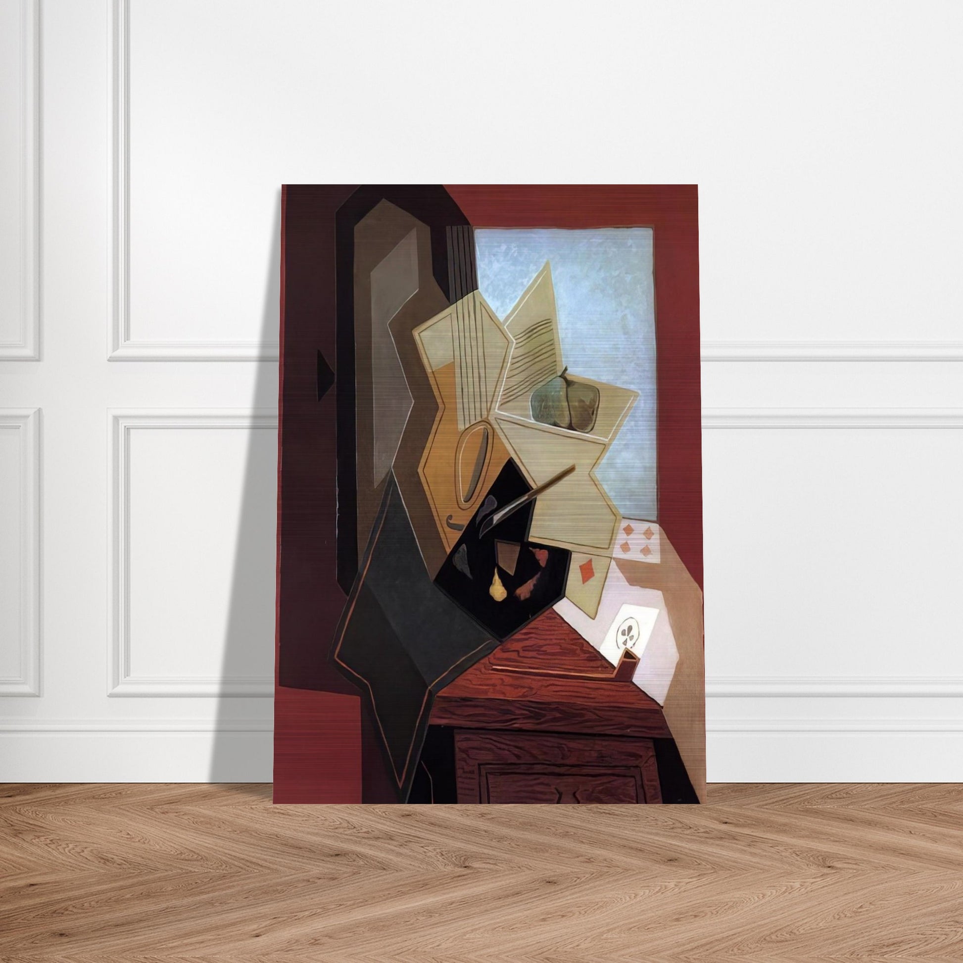 THE PAINTER S WINDOW 1925 - Juan Gris Brushed Aluminum Print - 70x100 cm / 28x40 inches | Juan Gris Aluminum Print | Juan Gris Prints