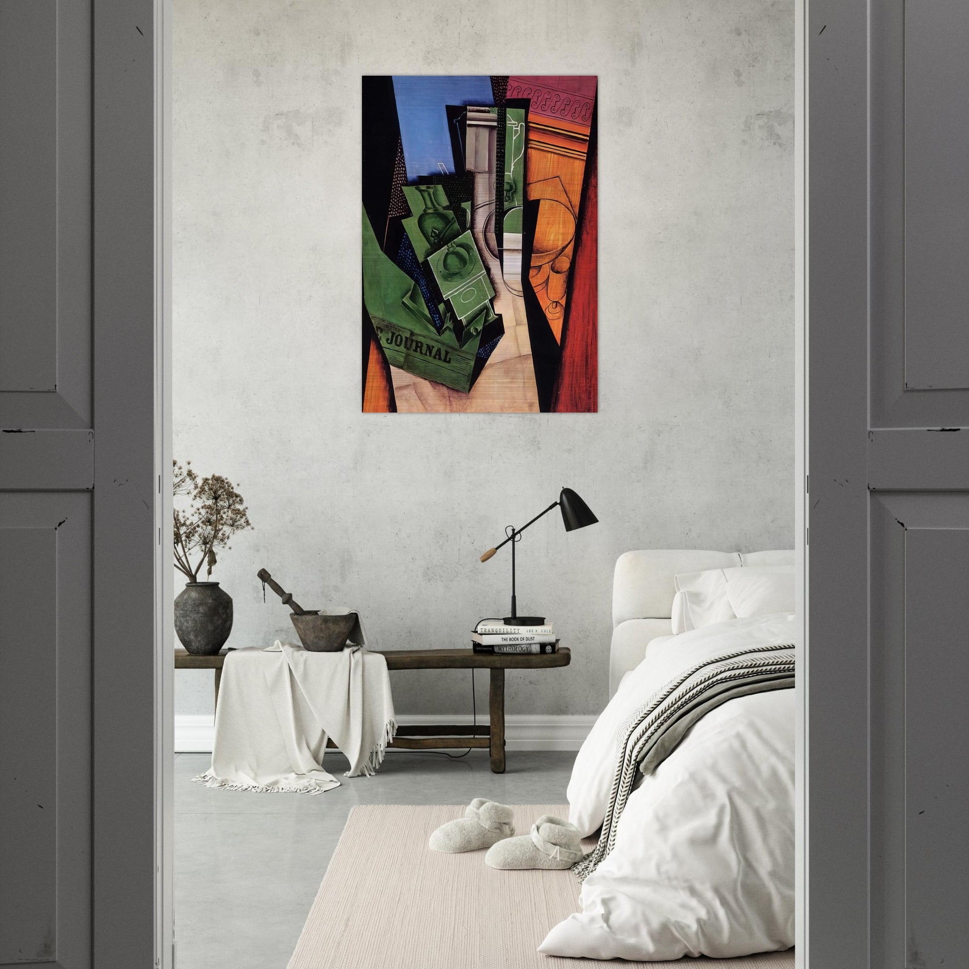 BREAKFAST 1915 - Juan Gris Brushed Aluminum Print - 70x100 cm / 28x40 inches | Juan Gris Aluminum Print | Juan Gris Prints