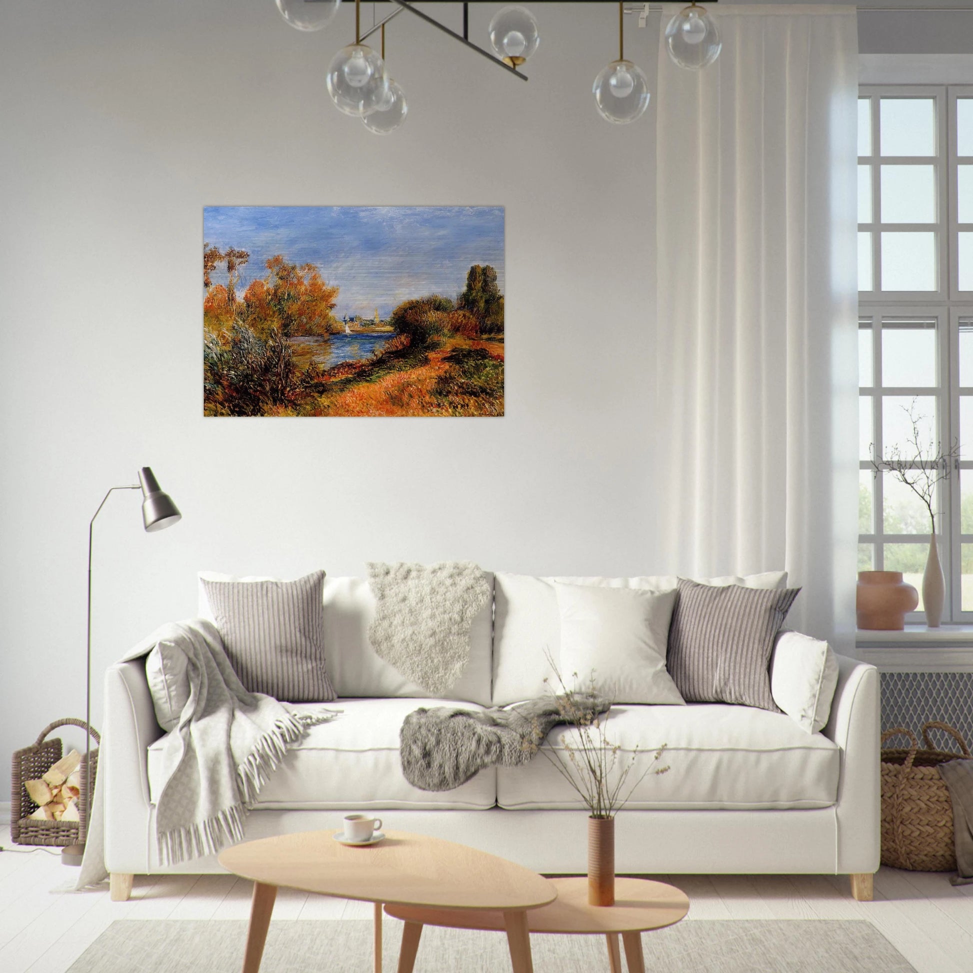 The Seine at Argenteuil - Pierre-Auguste Renoir Brushed Aluminum Print - 70x100 cm / 28x40 inches | Pierre-Auguste Renoir Aluminum Print | Pierre-Auguste Renoir Prints
