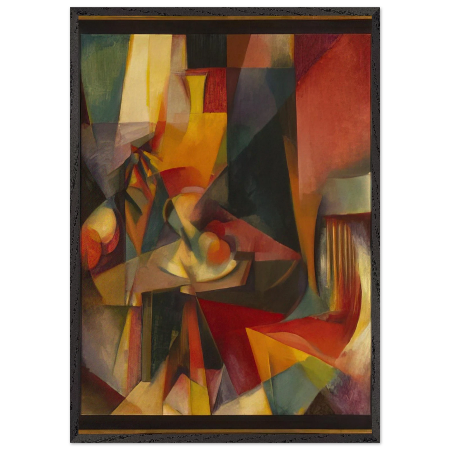 Synchromy No 3 - Synchromism - Morgan Russell 70x100 cm / 28x40 inches Framed Art Print – Black Wooden Frame