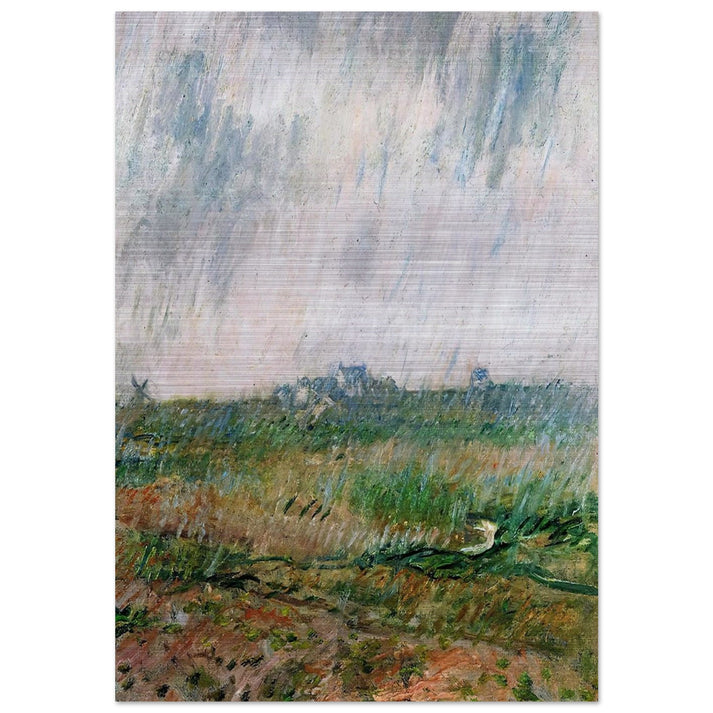 Rain in Belle-Ile - claude monet Brushed Aluminum Print - 70x100 cm / 28x40 inches | claude monet Aluminum Print | claude monet Prints