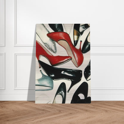 Shoes - Andy Warhol Brushed Aluminum Print - 70x100 cm / 28x40 inches | Andy Warhol Aluminum Print | Andy Warhol Prints