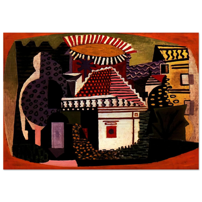 Landscape of Juan-les-Pins - Pablo Picasso Brushed Aluminum Print - 70x100 cm / 28x40 inches | Pablo Picasso Aluminum Print | Pablo Picasso Prints
