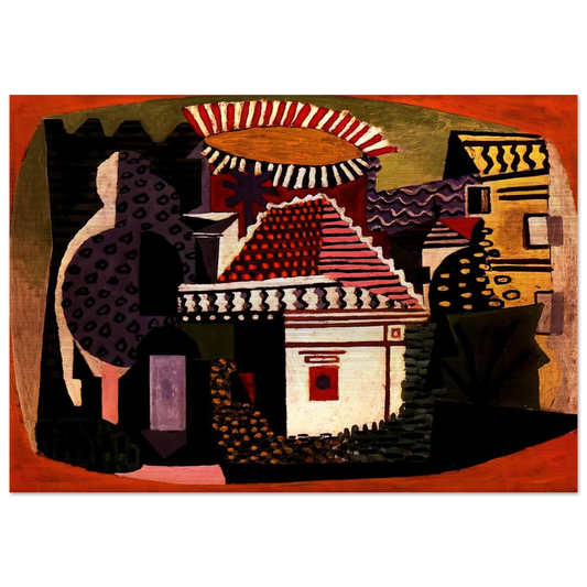 Landscape of Juan-les-Pins - Pablo Picasso Brushed Aluminum Print - 70x100 cm / 28x40 inches | Pablo Picasso Aluminum Print | Pablo Picasso Prints