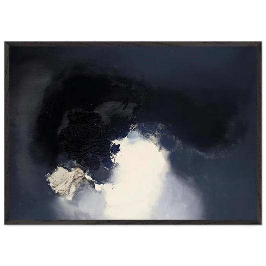 PAINTING 139 - Luis Feito 70x100 cm / 28x40 inches Framed Art Print – Black Wooden Frame