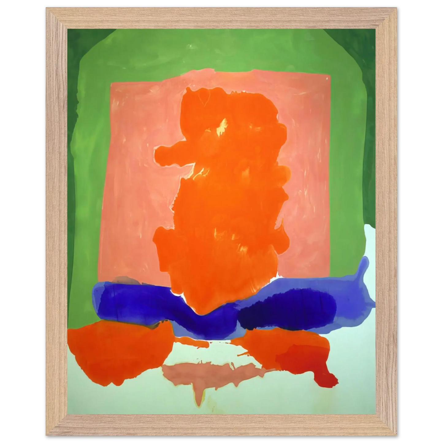 Helen Frankenthaler - Small s Paradise - 1964 Wall art - 70x100 cm / 28x40 Inches - Premium Wooden Framed Poster With Fine Art Paper - Wood frame