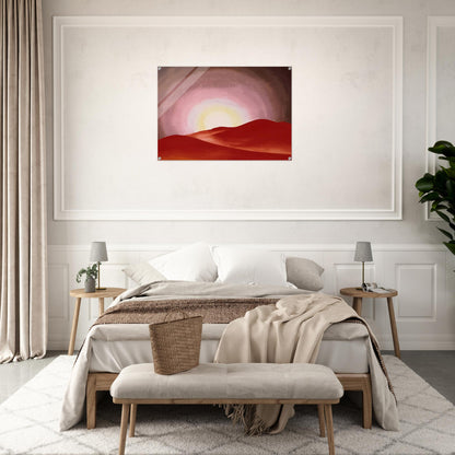 Red Hills, Lake George - Georgia O'Keeffe Acrylic Print - 70x100 cm / 28x40″ inches | Georgia O'Keeffe Wall Art | Georgia O'Keeffe Prints