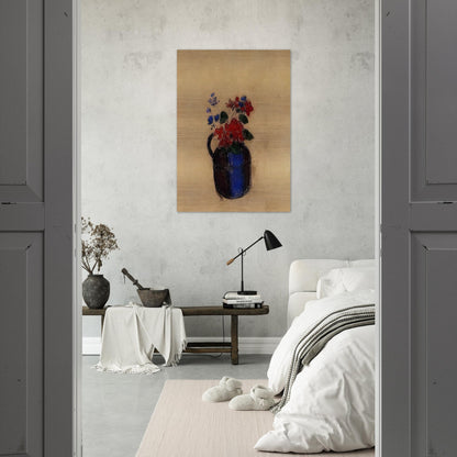 SMALL BOUQUET IN A PITCHER - Odilon Redon Brushed Aluminum Print - 70x100 cm / 28x40 inches | Odilon Redon Aluminum Print | Odilon Redon Prints