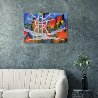 Significant Event Note - 1980 - Jimmy Ernst Brushed Aluminum Print - 70x100 cm / 28x40 inches | Jimmy Ernst Aluminum Print | Jimmy Ernst Prints