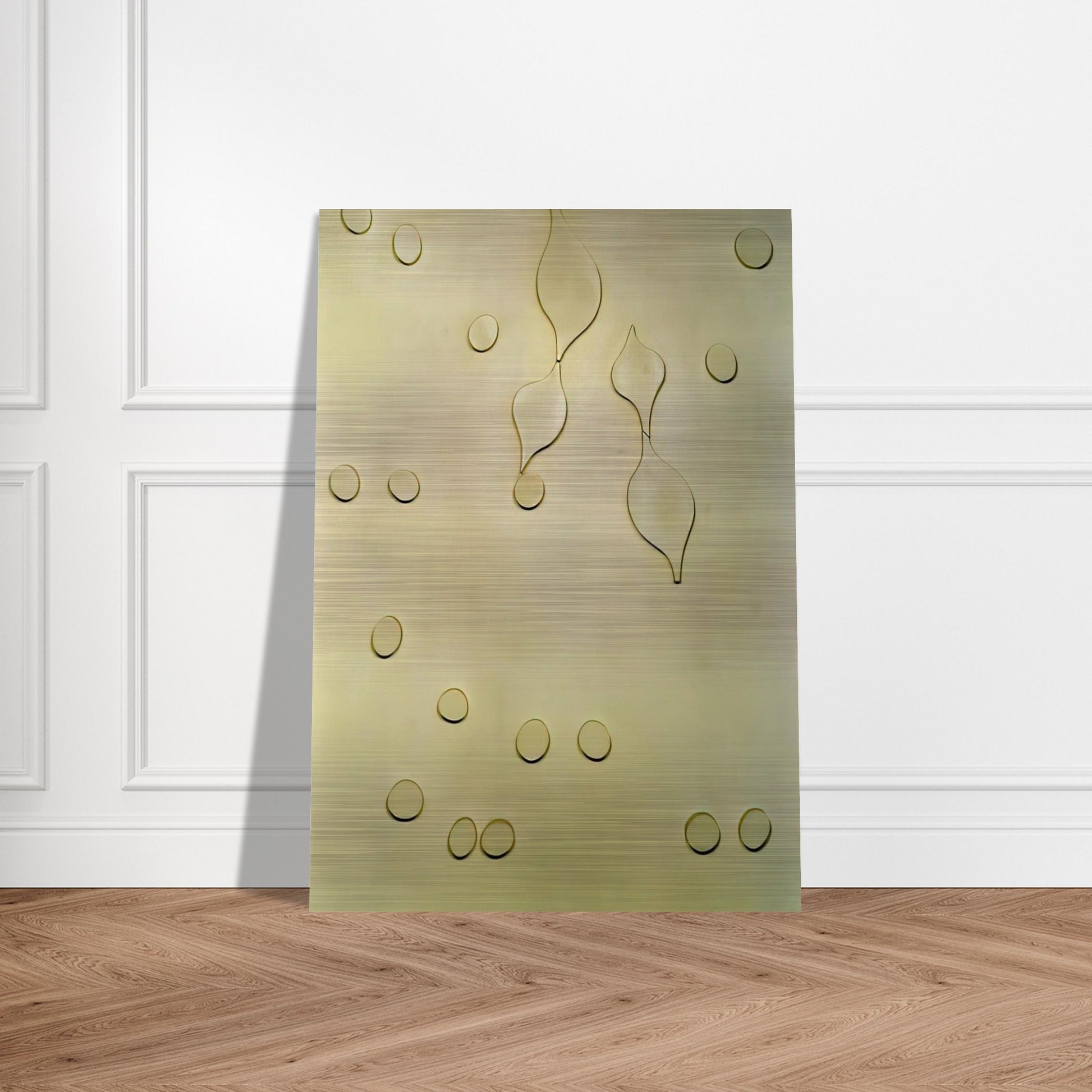 Leafage and Drops - Jean Arp Brushed Aluminum Print - 70x100 cm / 28x40 inches | Jean Arp Aluminum Print | Jean Arp Prints
