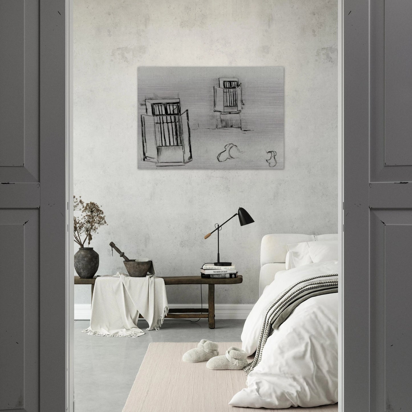 Barred Windows - Vincent van Gogh Brushed Aluminum Print - 70x100 cm / 28x40 inches | Vincent van Gogh Aluminum Print | Vincent van Gogh Prints