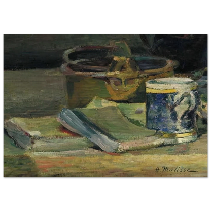 STILL LIFE WITH BOOKS 1895 - Henri Matisse Brushed Aluminum Print - 70x100 cm / 28x40 inches | Henri Matisse Aluminum Print | Henri Matisse Prints