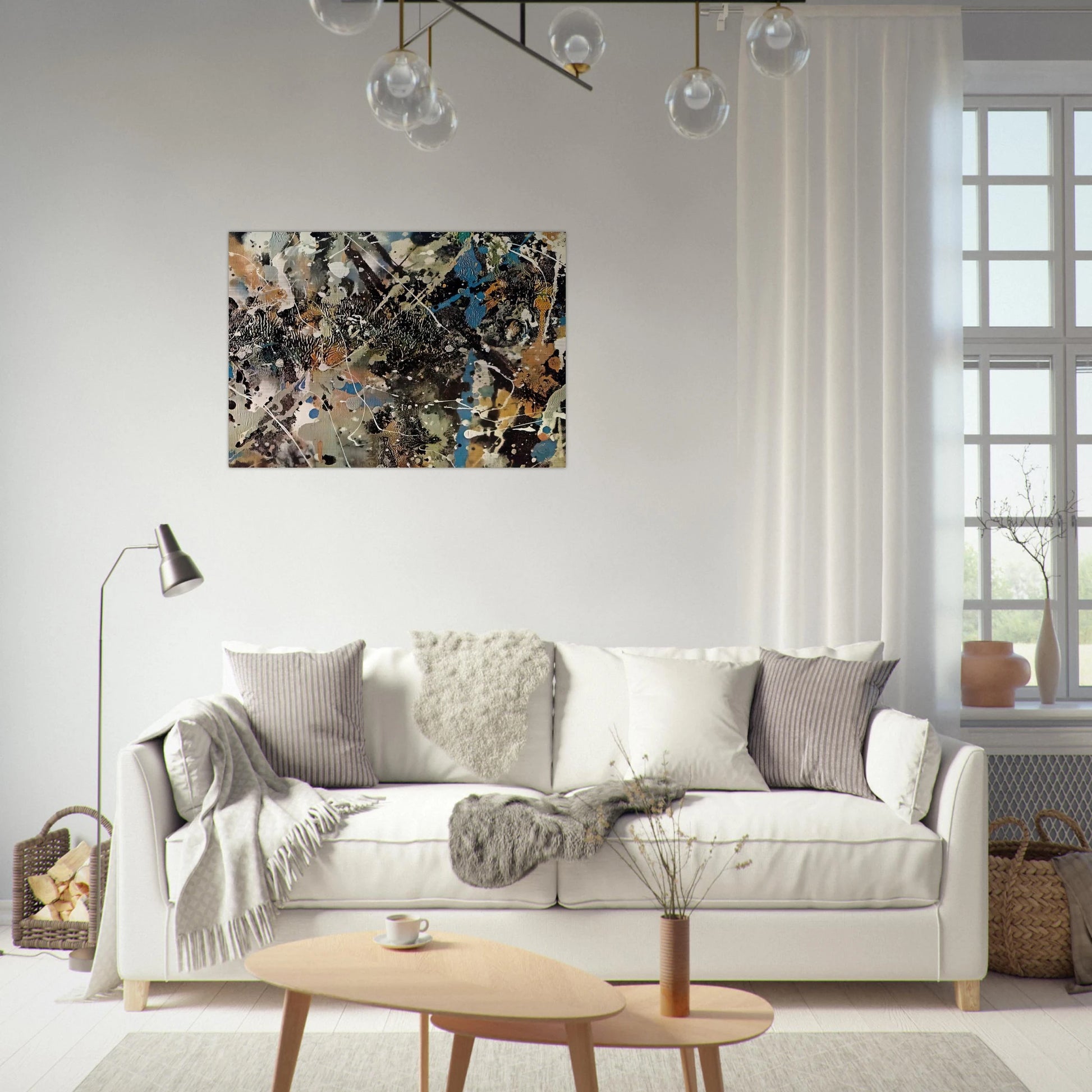 NOT_DETECTED_185248 - Jackson Pollock Brushed Aluminum Print - 70x100 cm / 28x40 inches | Jackson Pollock Aluminum Print | Jackson Pollock Prints