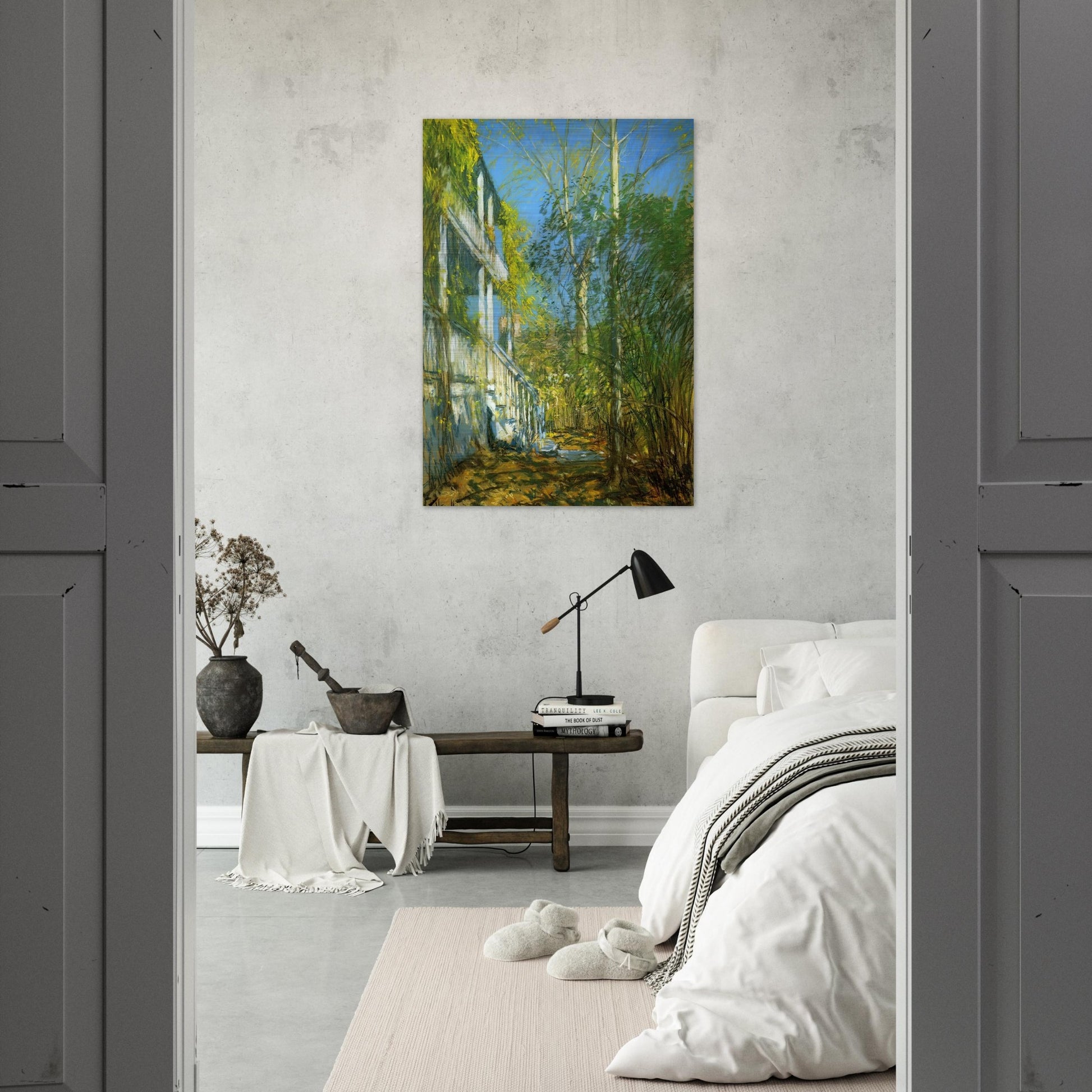 Summer at Cos Cob - Childe Hassam Brushed Aluminum Print - 70x100 cm / 28x40 inches | Childe Hassam Aluminum Print | Childe Hassam Prints