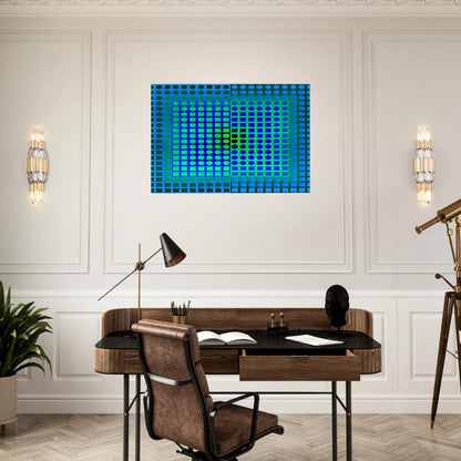 Zoeld V - 1967 - Victor Vasarely Brushed Aluminum Print - 70x100 cm / 28x40 inches | Victor Vasarely Aluminum Print | Victor Vasarely Prints