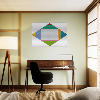 Expansion in Four Directions - 1962 - Max Bill Brushed Aluminum Print - 70x100 cm / 28x40 inches | Max Bill Aluminum Print | Max Bill Prints