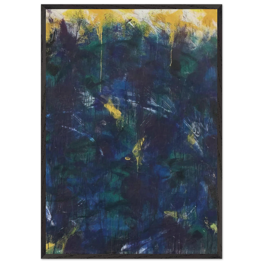 Green Frost - 1957 - Norman Bluhm 70x100 cm / 28x40 inches Framed Art Print – Black Wooden Frame