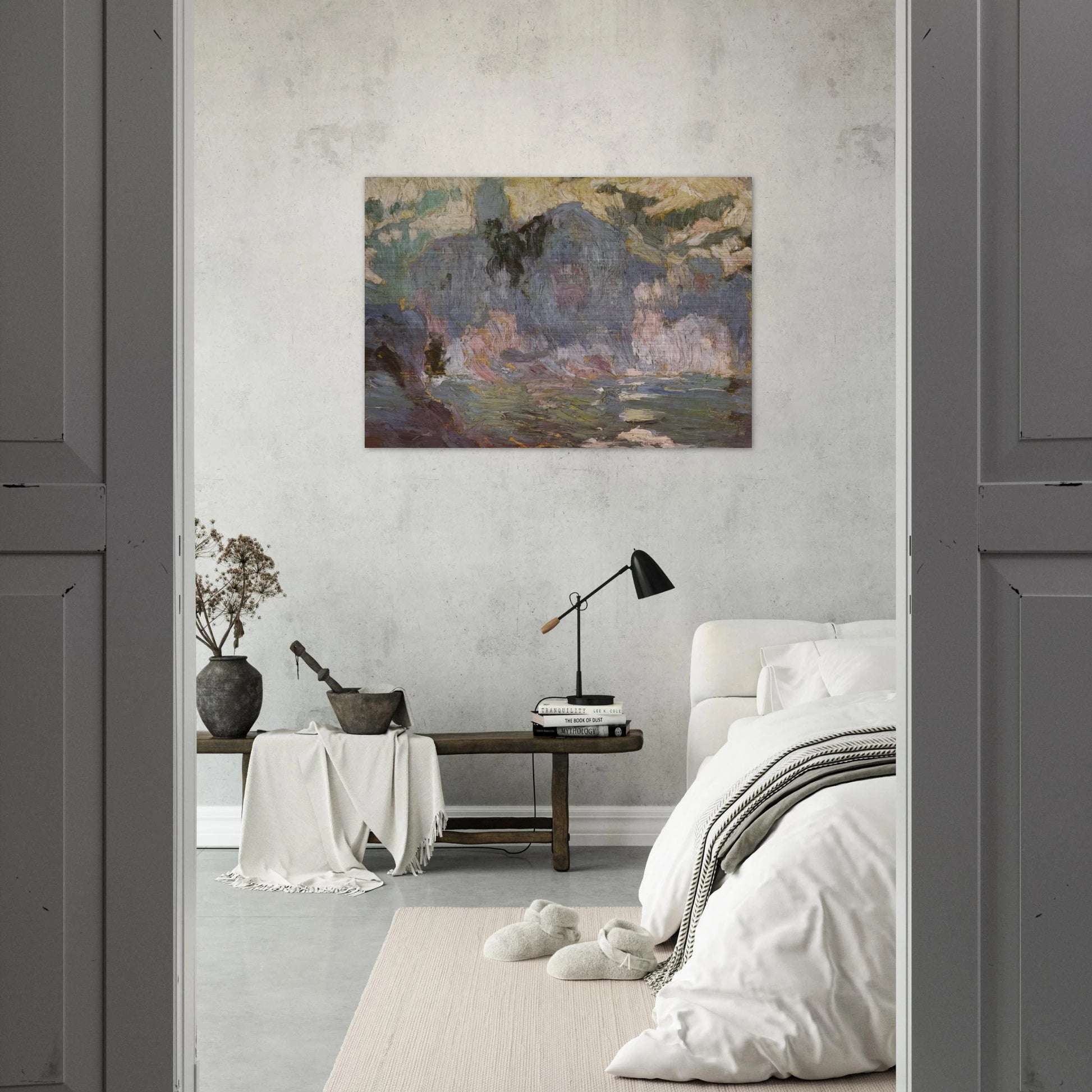 PLAYA PORT ALGUER FROM RIBA D EN PITXO - Salvador Dali Brushed Aluminum Print - 70x100 cm / 28x40 inches | Salvador Dali Aluminum Print | Salvador Dali Prints