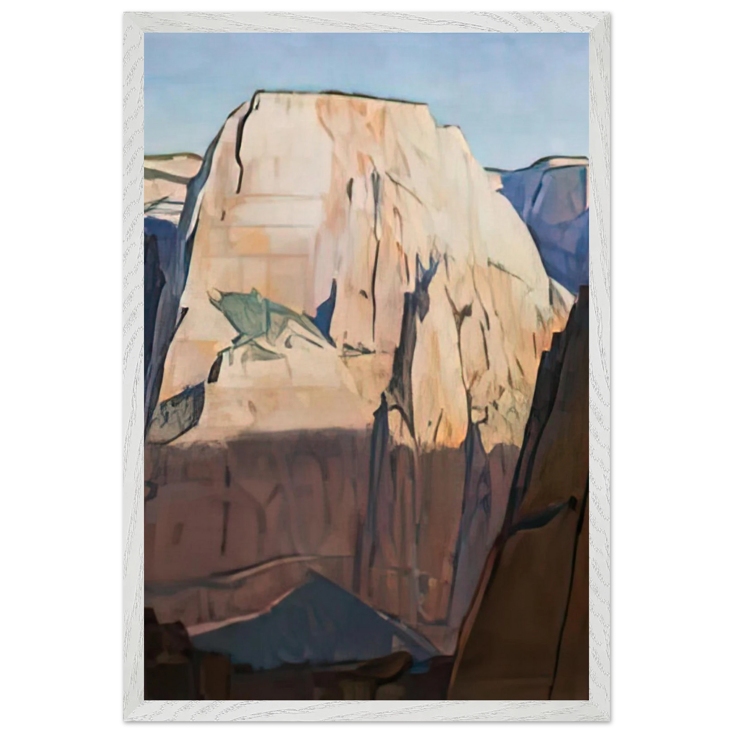 Maynard Dixon - GREAT WHITE THRONE ZION CANYON UTAH 1933 Wall art - 50x70 cm / 20x28 inches - Premium Wooden Framed Poster With Fine Art Paper-canvas - Wood frame
